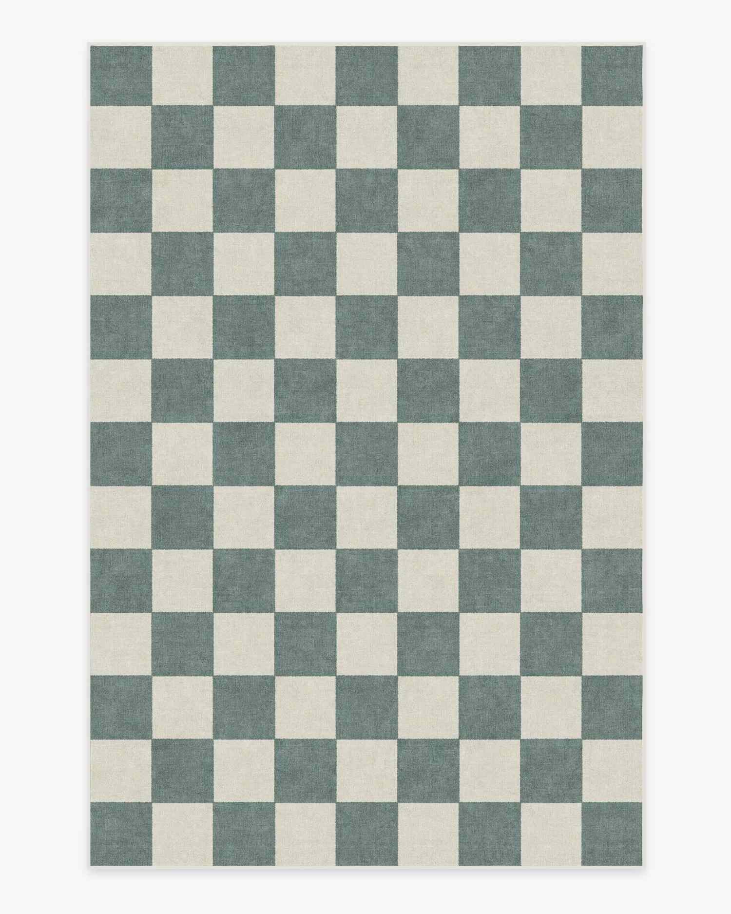 President's Day - Ruggable - Jaque Checkered Slate Green Rug in 6x9