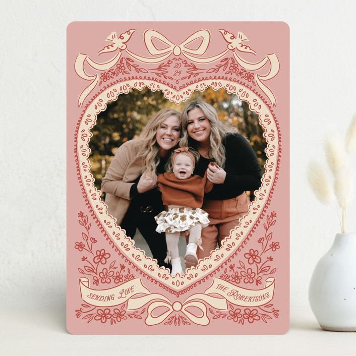 Vintage Heart Valentines Day Card from Minted