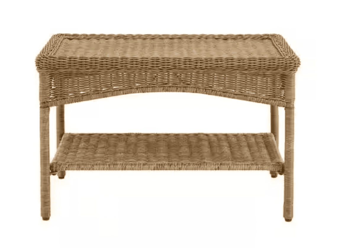 wicker coffee table