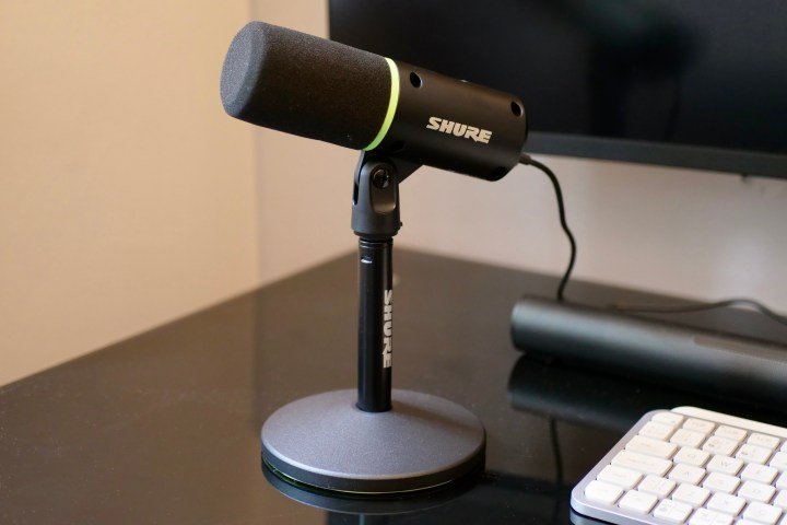 The side of the Shure MV6 microphone.