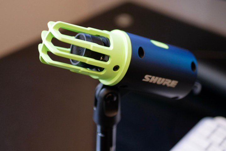 The Shure MV6 without its foam cover.