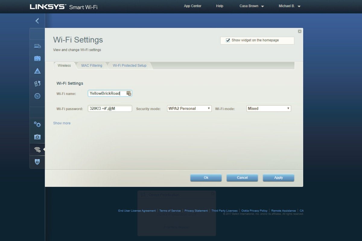 Wi-Fi router password