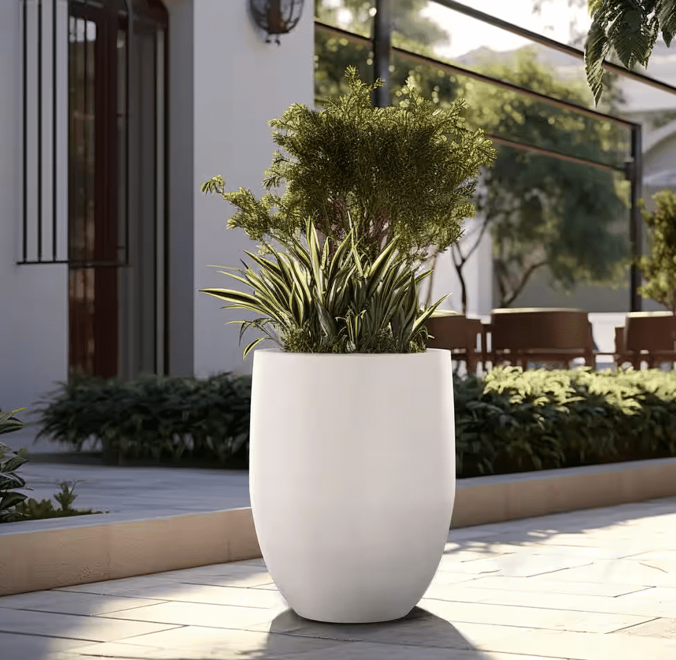 white planter