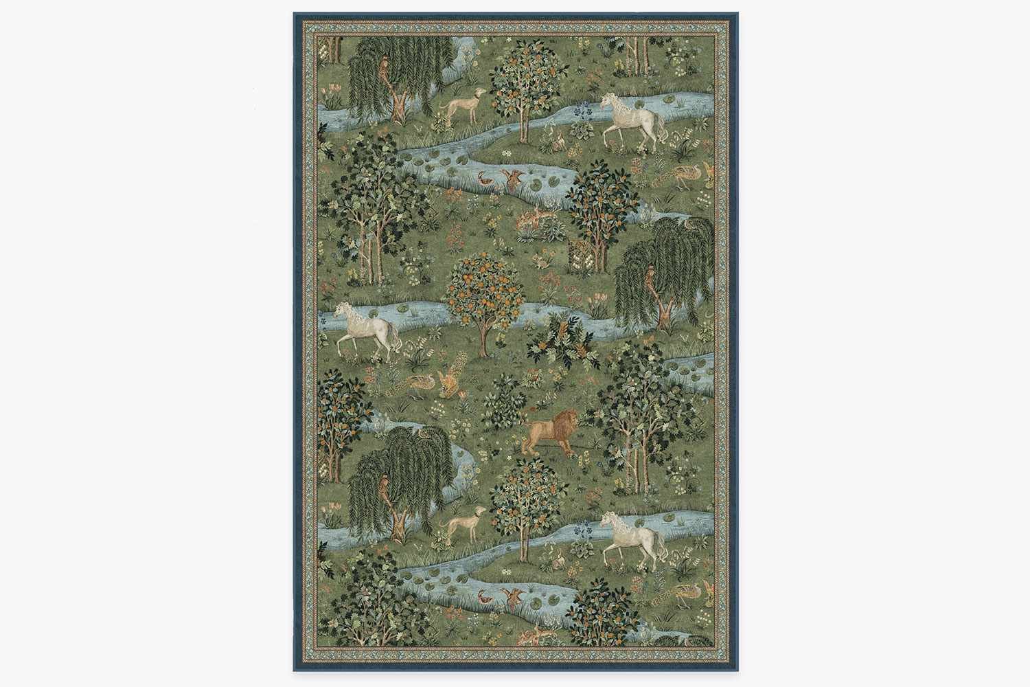 Ruggable Morris & Co. Owl & Willow Green Rug