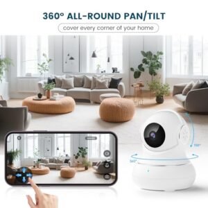 litokam Security Camera Indoor 2K, 360 Pan/Tilt Cameras for Home Security with Motion Detection, Baby Monitor Camera for Pet/Dog with Phone APP, 2.4G WiFi Camera with Night…