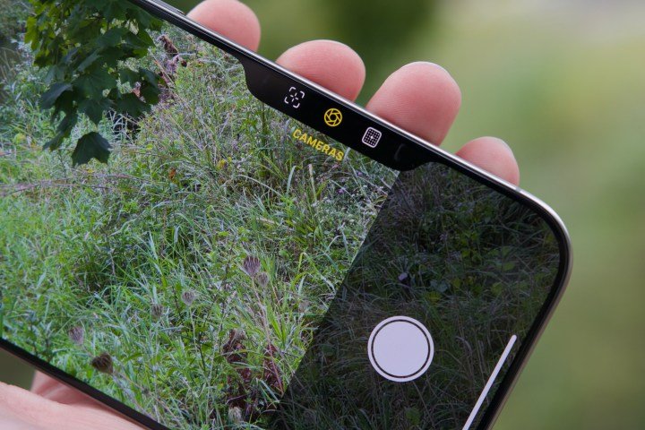 Using the Camera Control on the iPhone 16 Pro.