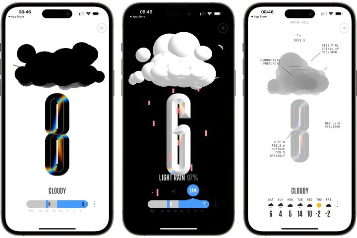 Not Boring Weather app for iPhone.