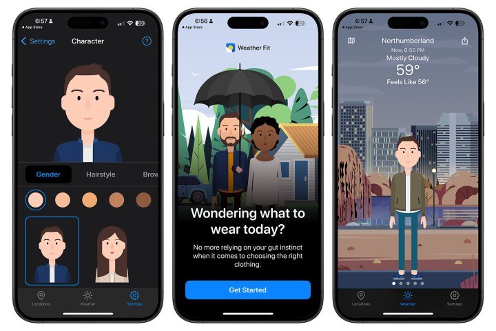 Weather Fit app on iPhone