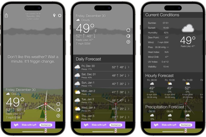 What the Forecast weather app for iPhone.