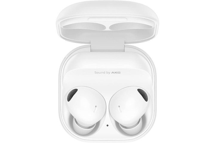 SAMSUNG Galaxy Buds 2 Pro in white.