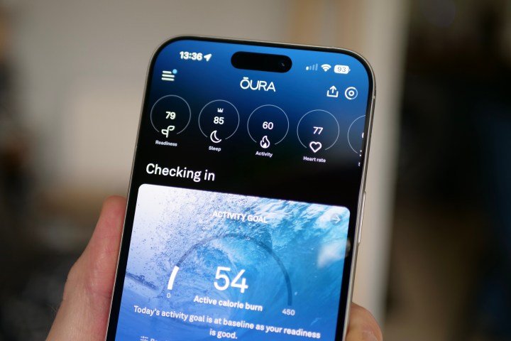The Oura Ring app on an iPhone 16 Pro Max, showing the Circles.