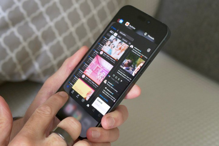 Open apps on the Apple iPhone 15 Plus.
