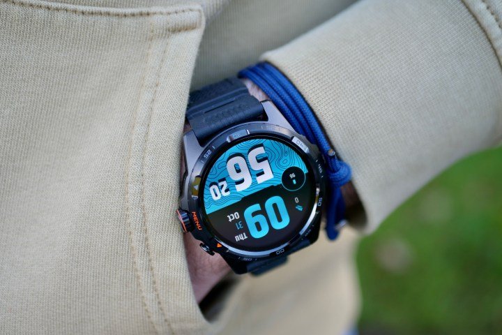 A person wearing the Mobvoi TicWatch Atlas.