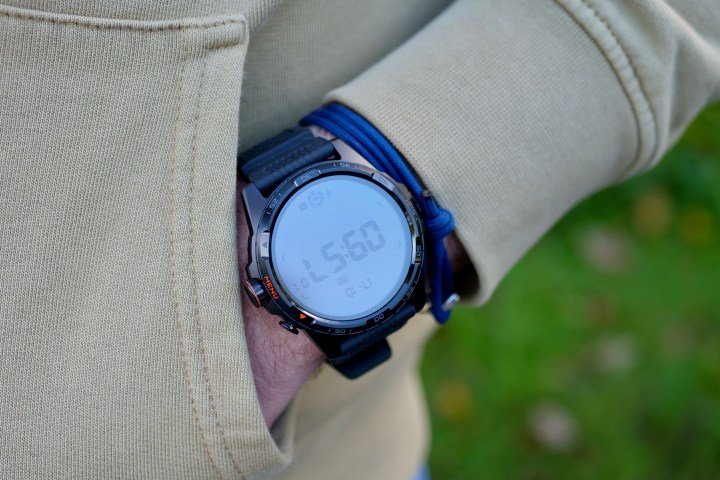 A person wearing the Mobvoi TicWatch Atlas.