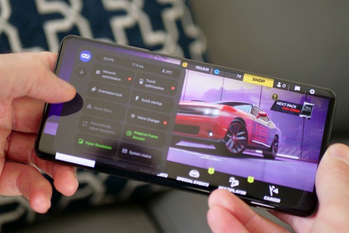 Playing a game on the OnePlus 12 with OxygenOS 12.