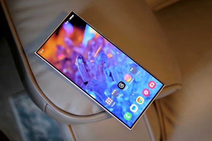 The Samsung Galaxy S24 Ultra's screen.