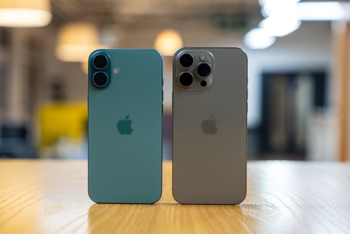 iPhone 16 Plus and iPhone 16 Pro Max side-by-side rear