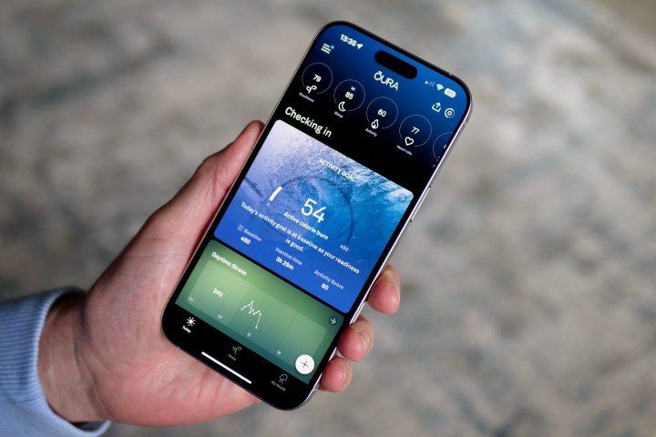 The Oura Ring app on an iPhone 16 Pro Max, showing the main screen.