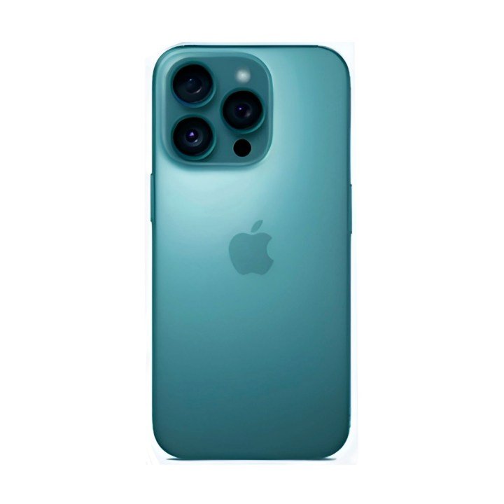 iPhone 17 Pro mockup in teal.