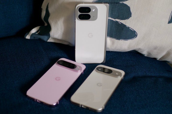The Google Pixel 9 Pro Fold, Pixel 9 Pro, and Pixel 9.