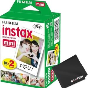 Fujifilm Instax Mini Instant Camera Film: 20 Shoots Total, (10 Sheets x 2) – Capture Memories Anytime, Anywhere – Boomph’s Comprehensive Ultimate Performance Cloth Solution for…