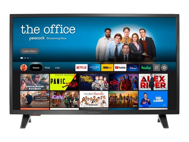 The 32-inch Insignia HD Smart TV against a white background.