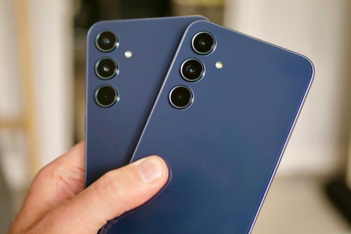 The Samsung Galaxy A35 and Galaxy A55's cameras.