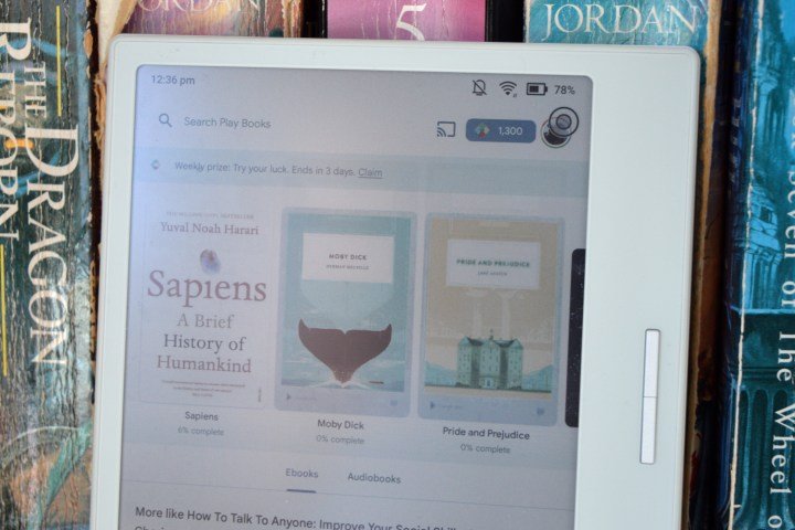 Google Play Books on the Boox Go Color 7.