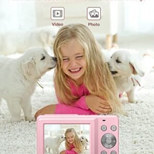 Digital Camera, FHD 1080P Camera, Digital Point and Shoot Camera with 16X Zoom Anti Shake, Compact Small Camera for Boys Girls Kids
