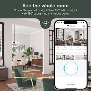 WYZE Cam Pan v3 Indoor/Outdoor IP65-Rated 1080p Pan/Tilt/Zoom Wi-Fi Smart Home Security Camera with Motion Tracking for Baby & Pet, Color Night Vision, 2-Way Audio, Works with…