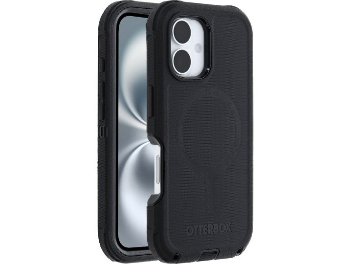 The Otterbox Defender Series Pro for MagSafe for Apple iPhone 16 on a white background.