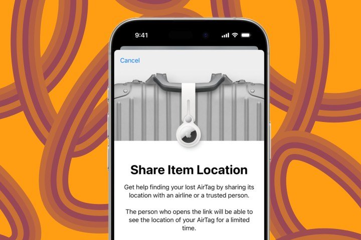 Share Item Location feature in Apple Find My System.