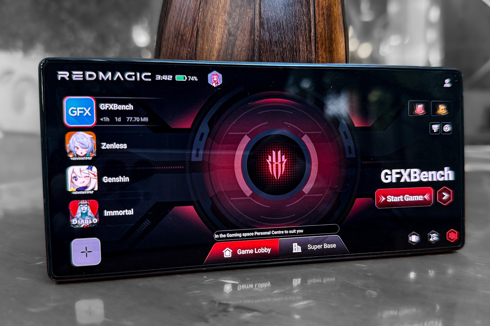 Navigating Game Space on Red Magic 10 Pro.