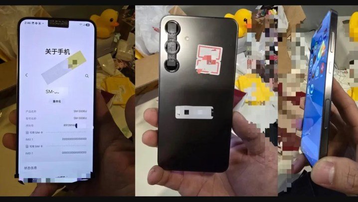 A series of leaked images of the Galaxy S25 Plus.