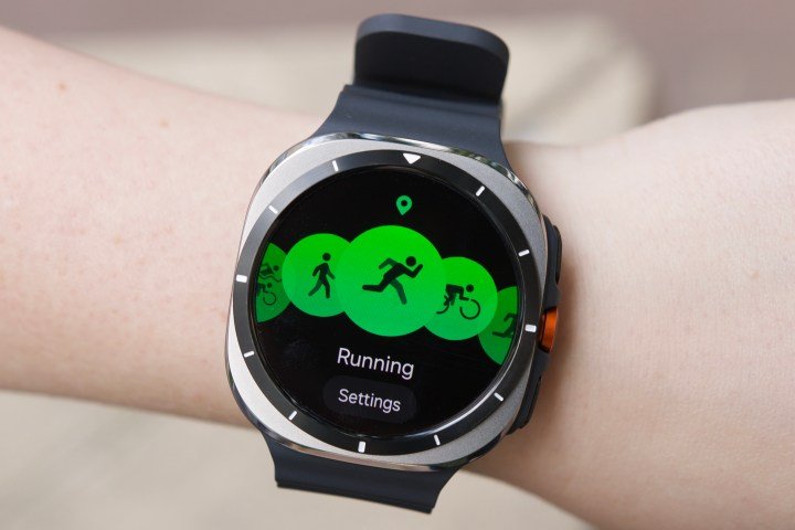 Exercise modes on the Samsung Galaxy Watch Ultra.