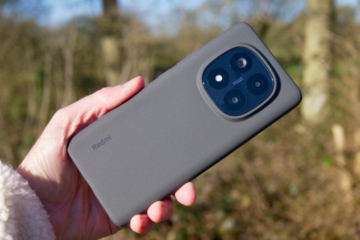 The Redmi Note 14 Pro Plus in its supplied case.