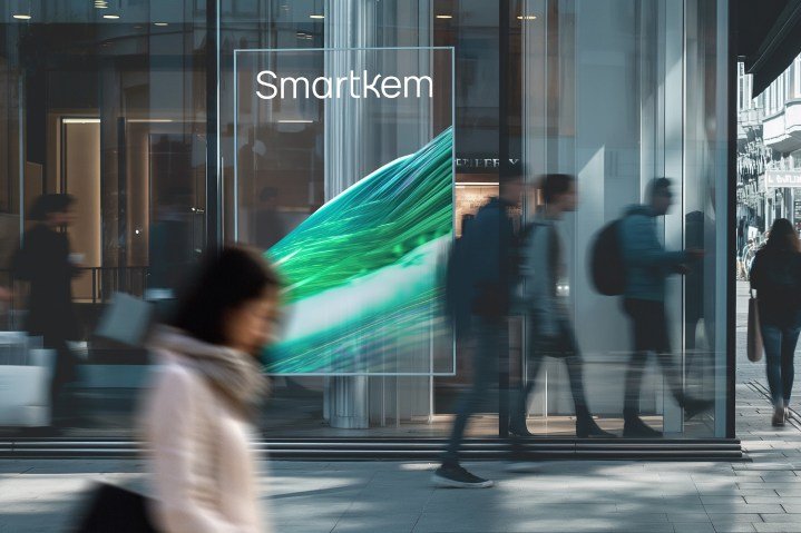 A promotional image showing a retail sign built using Smartkem's manufacturing process.