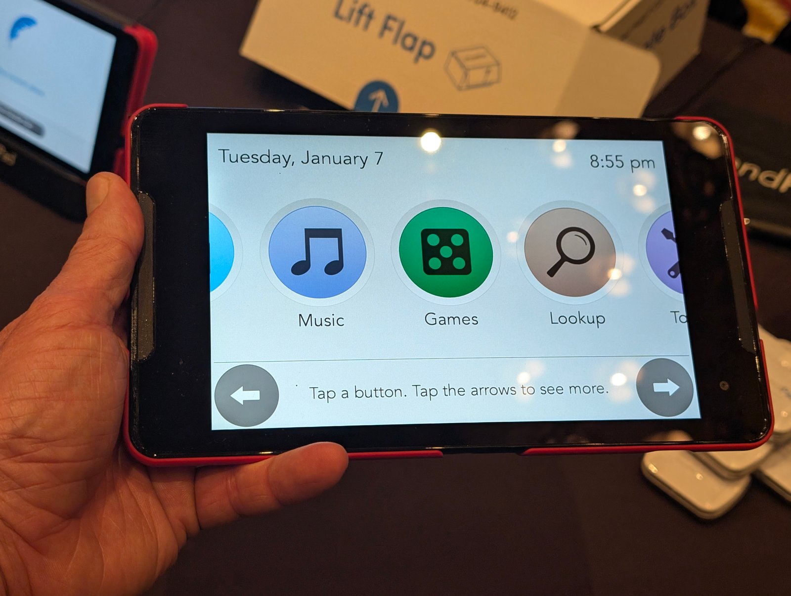 GrandPad in hand
