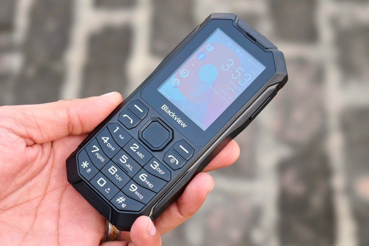 Blackview N1000 Rugged 4G Dumb Feature Phone in hand.