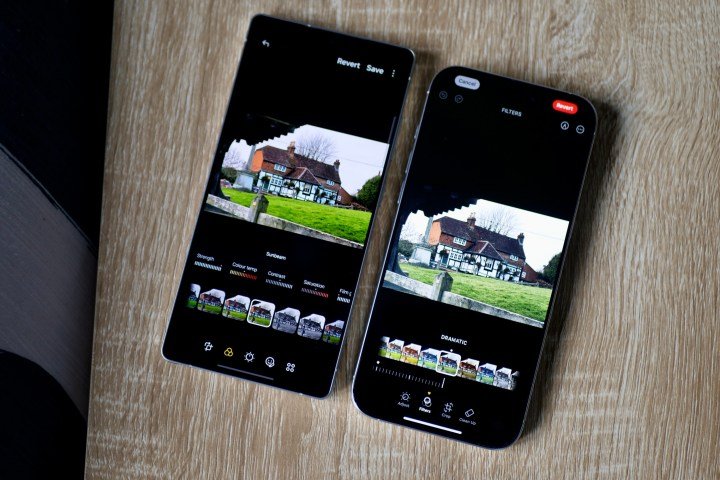 The Samsung Galaxy S25 Ultra and Apple iPhone 16 Pro Max's photo editing features