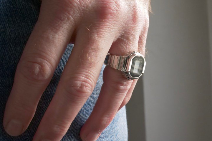 A person wearing the Casio Ring Watch.