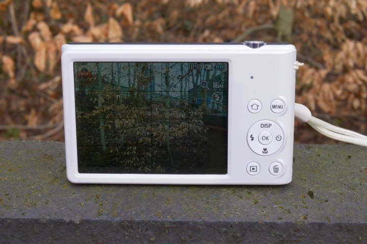 The Samsung ST72 camera's screen.