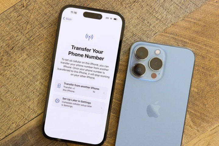 Transferring an eSIM from an old iPhone to an iPhone 14.