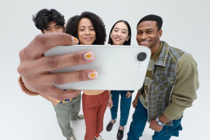 A press image of the iPhone 16e.
