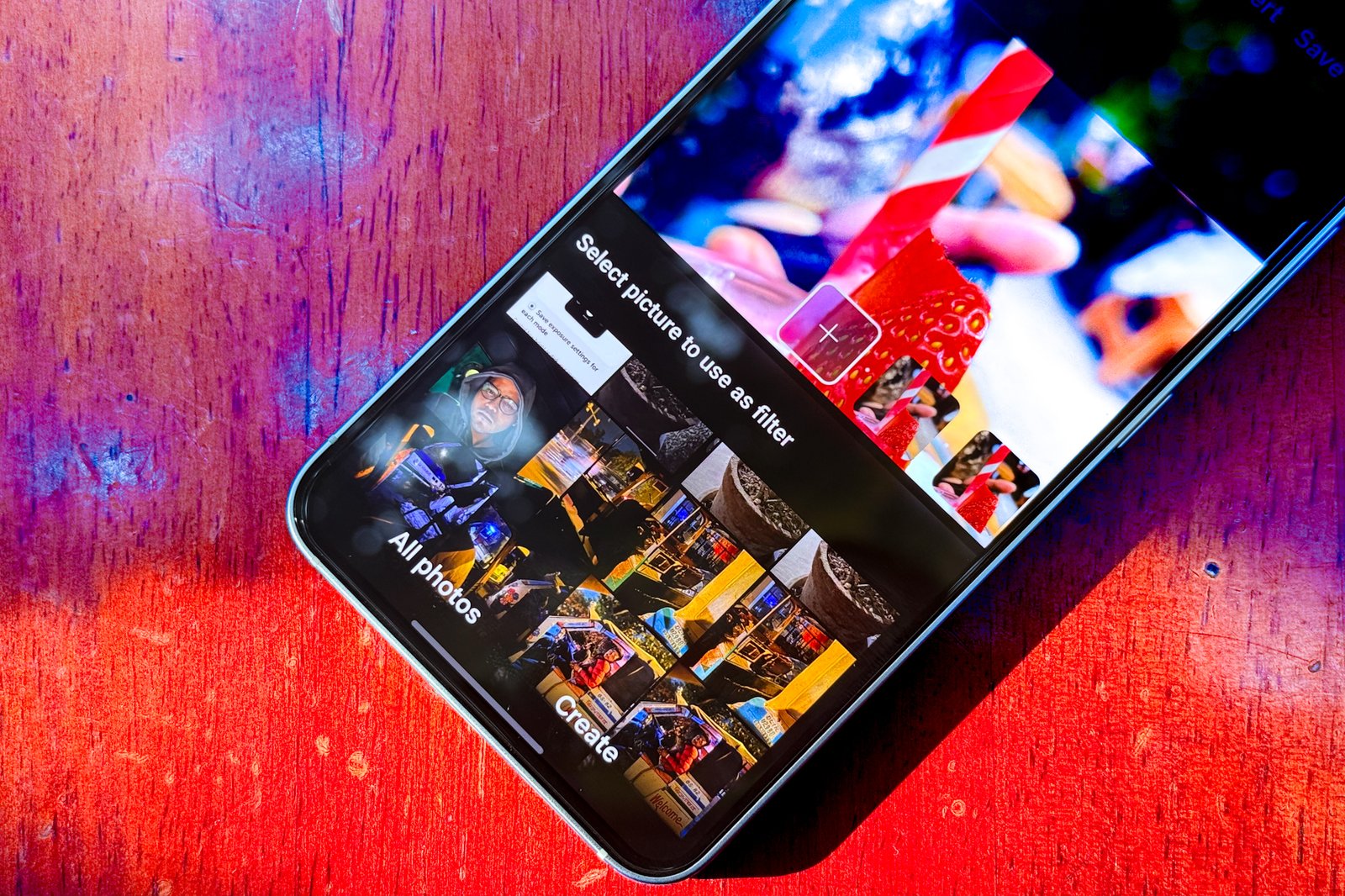 Creating a filter on Samsung Galaxy S25.