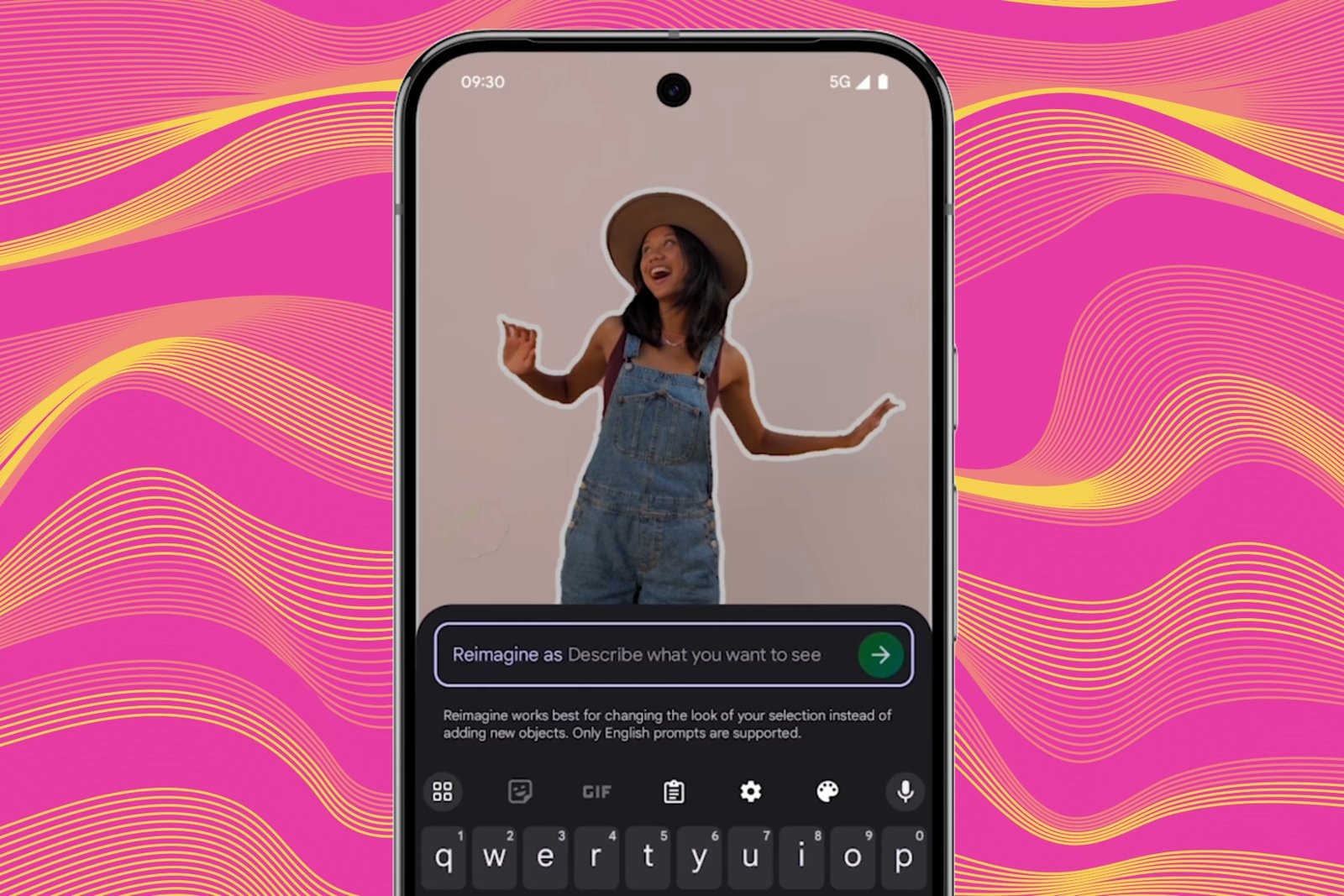 Reimagine tool in Magic Editor on mobile.