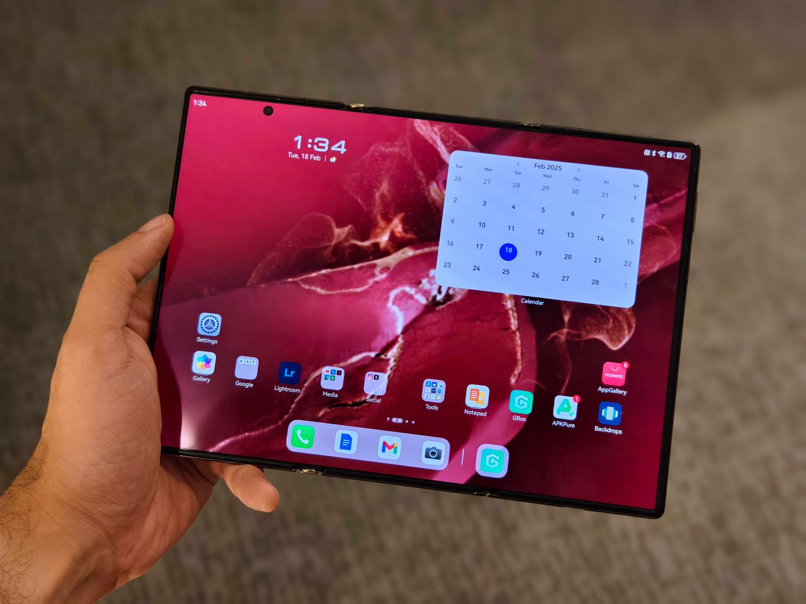 Huawei Mate XT Ultimate fully unfolded.