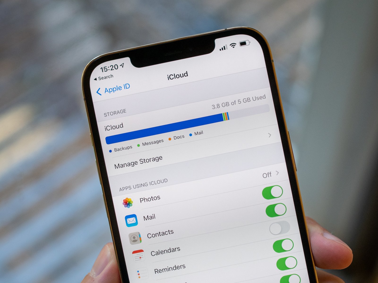 iCloud storage on the iPhone 12 Pro Max