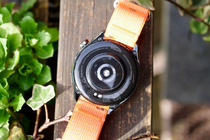 The back of the Xiaomi Watch S4.