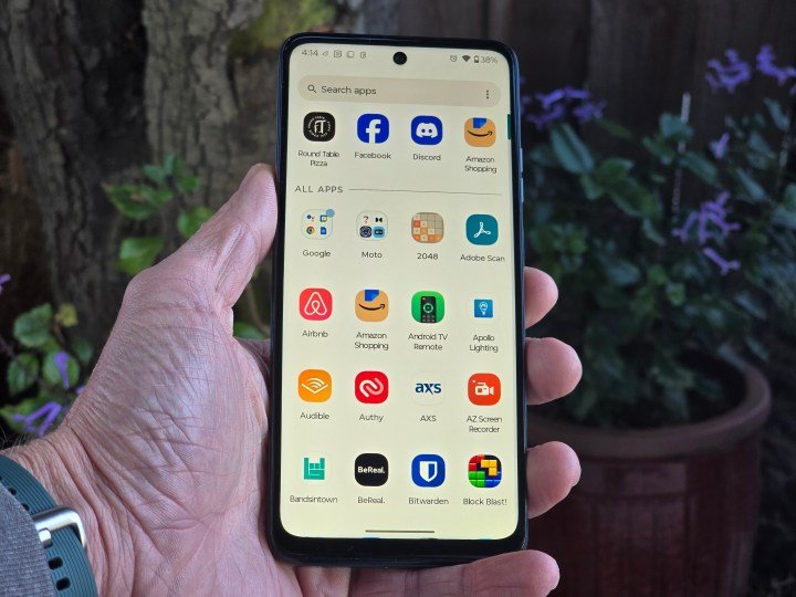 Moto G 2025 apps drawer